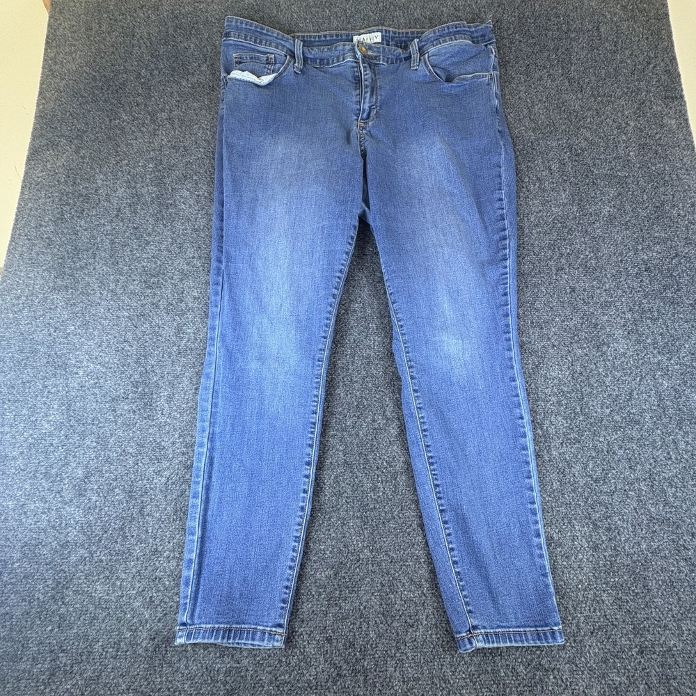 Ava & Viv Skinny Jeans Womens‎ 36x28 Blue Medium Wash Denim Cotton High Rise